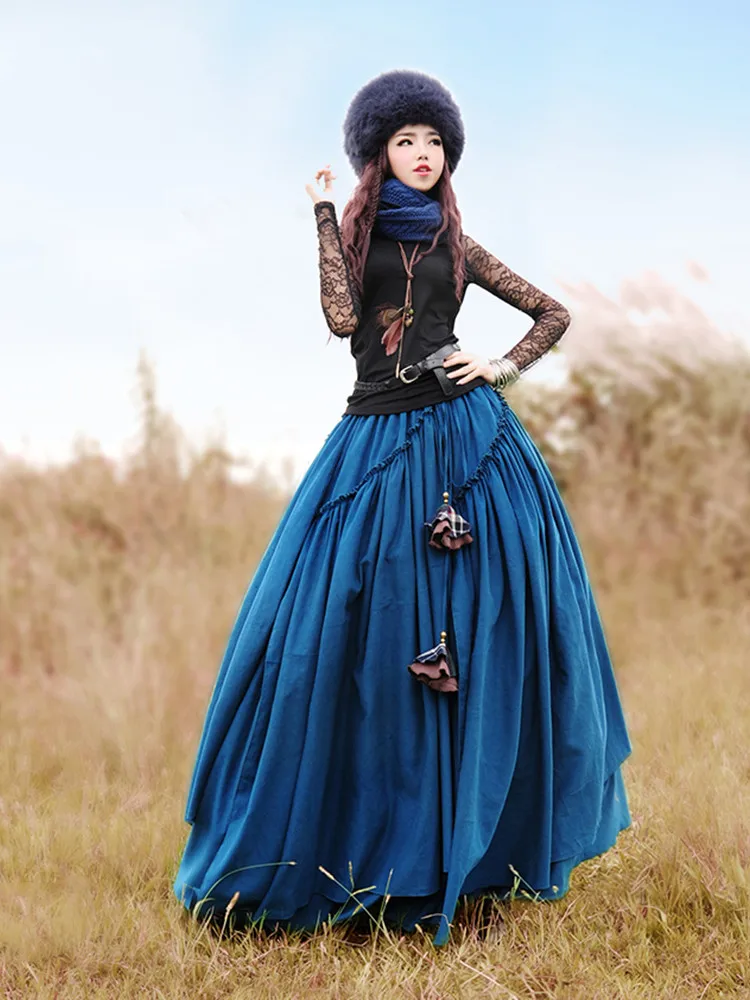 Original Design Spring Women Asymmetrical Vintage Pastoral Thick Corduroy Cotton Retro Multilayer Casual Maix Skirt
Original Design Spring Women Asymmetrical Vintage Pastoral Thick Corduroy Cotton Retro Multilayer Casual Maix Skirt