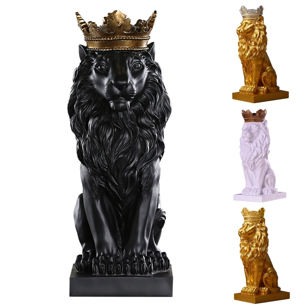 Golden Crown Lion King Statue Modern Resin Animal Sculpture Home Decoration Desktop Office Decoration Gifts Figurine
Golden Crown Lion King Statue Modern Resin Animal Sculpture Home Decoration Desktop Office Decoration Gifts Figurine