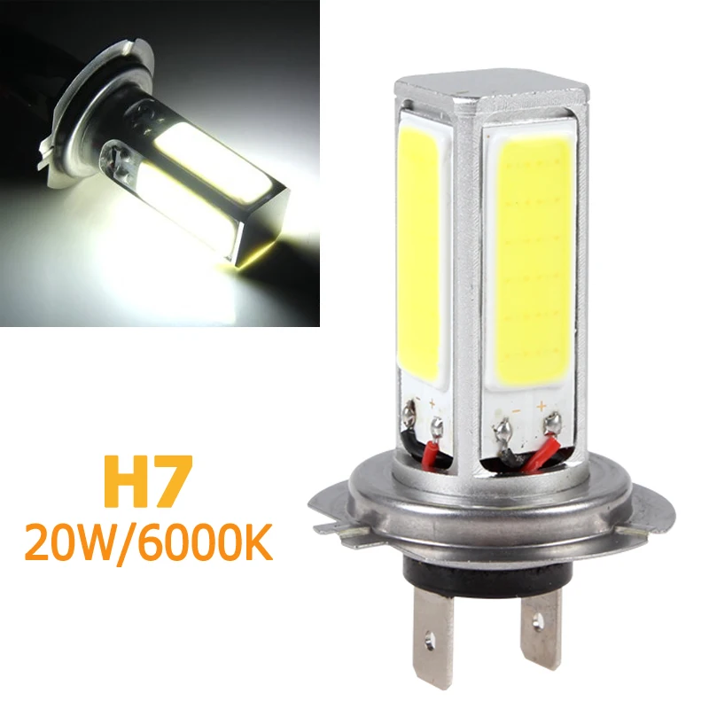 H7 Car Light Bulbs 12V 20W Super High Power LED Headlight Bulb 6000k Car Light Lamps COB Led Head Lamp Car Light Source
H7 Car Light Bulbs 12V 20W Super High Power LED Headlight Bulb 6000k Car Light Lamps COB Led Head Lamp Car Light Source