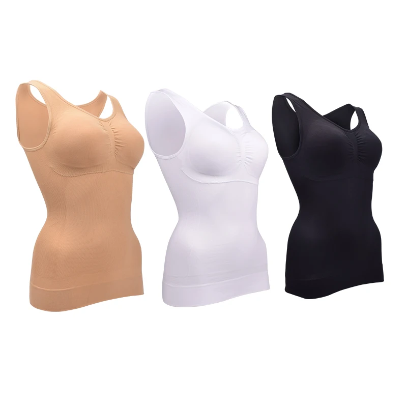 Women Body Shaper Cami Tank Top Slim Up Lift Plus Size Bra Removable Pads Slimming Camisole Vest Corset Shapewear Underwear
Women Body Shaper Cami Tank Top Slim Up Lift Plus Size Bra Removable Pads Slimming Camisole Vest Corset Shapewear Underwear