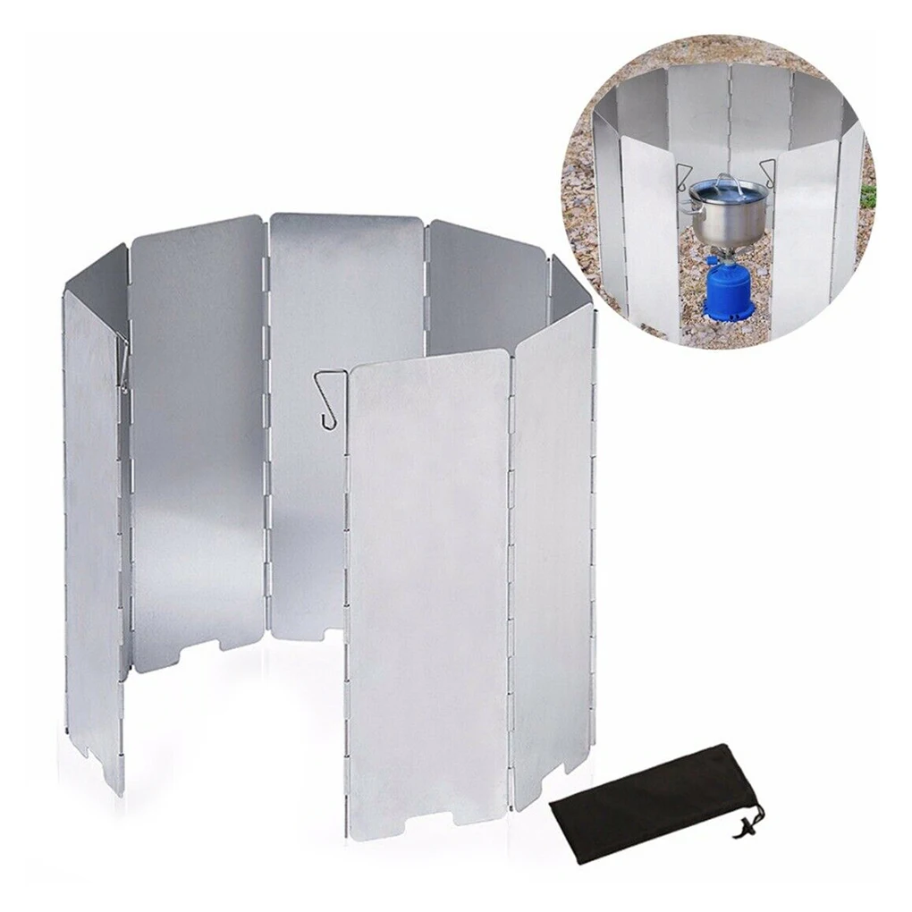Stove Windscreen 9 Plates Aluminium Alloy Foldable Windshield Outdoor Cooking Burner Windproof Board Portable Camping Tool
Stove Windscreen 9 Plates Aluminium Alloy Foldable Windshield Outdoor Cooking Burner Windproof Board Portable Camping Tool