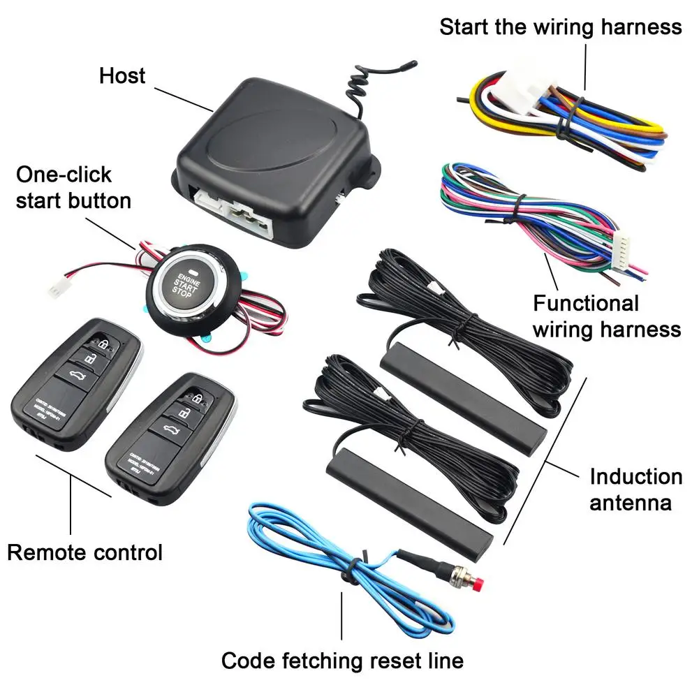 One-button Start Modification Keyless Entry System 12v Car One-Key Start Intelligent Key Remote Control Auto Accessories
One-button Start Modification Keyless Entry System 12v Car One-Key Start Intelligent Key Remote Control Auto Accessories