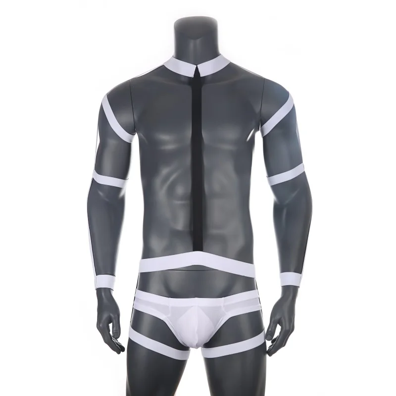 CLEVER-MENMODE Sexy Body Chest Harness Men Underwear Set Elastic Shoulder Harness Strap Stage Costume Clubwear Bondage Clothes
CLEVER-MENMODE Sexy Body Chest Harness Men Underwear Set Elastic Shoulder Harness Strap Stage Costume Clubwear Bondage Clothes