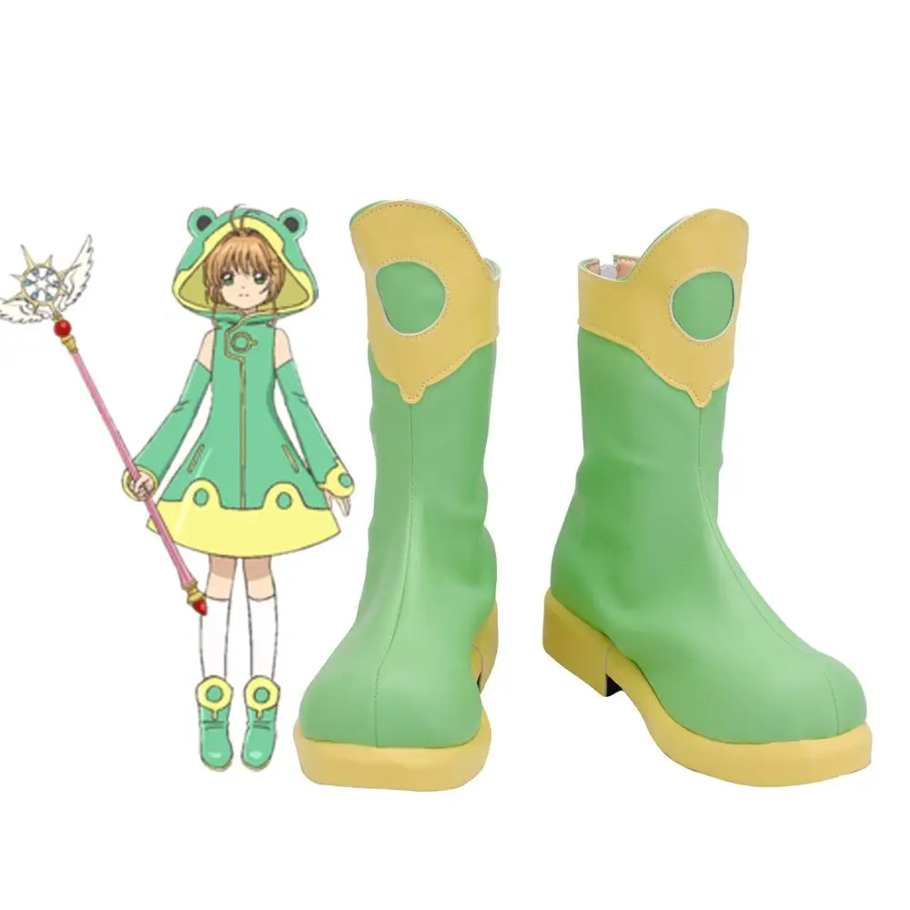 Card Captor Sakura Frog Sakura Cosplay Boots Green Leather Shoes Custom Made Any Size Can be Made
Card Captor Sakura Frog Sakura Cosplay Boots Green Leather Shoes Custom Made Any Size Can be Made