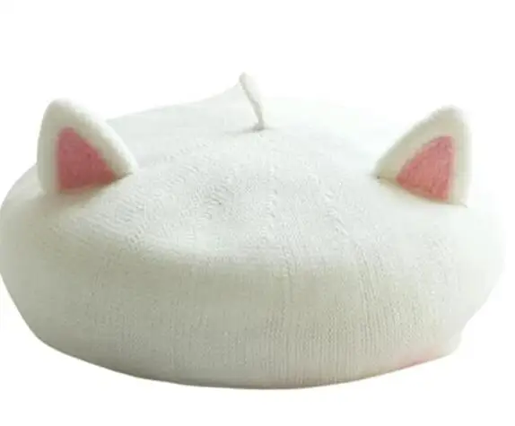 Pink Cute Cat Ear Beret Summer French Beret Hats for Women Artist Ramie Cotton Beret
Pink Cute Cat Ear Beret Summer French Beret Hats for Women Artist Ramie Cotton Beret