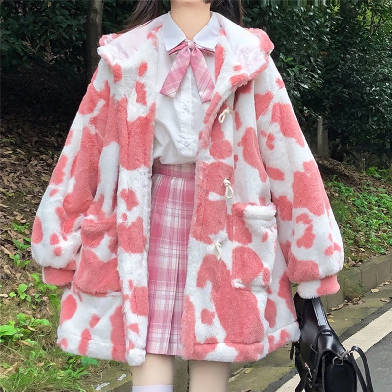 Korean Women Winter Preppy Style Cashmere Thick Hooded Outerwear Jacket Printing Ladies Loose Jacket Parka Coat Female
Korean Women Winter Preppy Style Cashmere Thick Hooded Outerwear Jacket Printing Ladies Loose Jacket Parka Coat Female