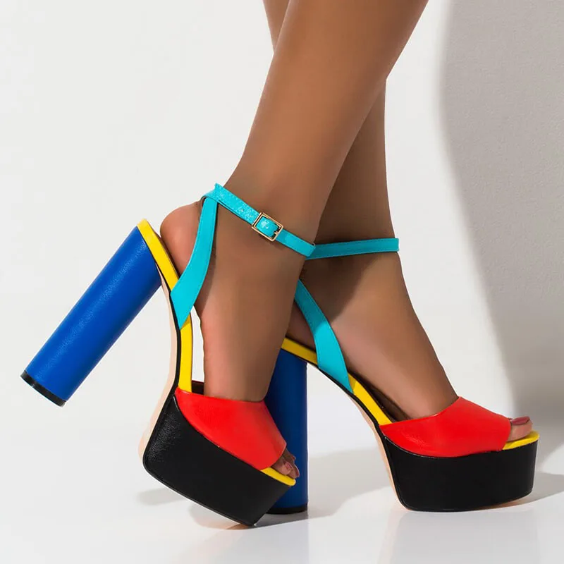 Fashion Mixed Colors High Heel Sandal Sexy Platform Open Toe Back Strap Chunky Heels Shoes Woman Gladaitor Dress Shoes Sandals
Fashion Mixed Colors High Heel Sandal Sexy Platform Open Toe Back Strap Chunky Heels Shoes Woman Gladaitor Dress Shoes Sandals