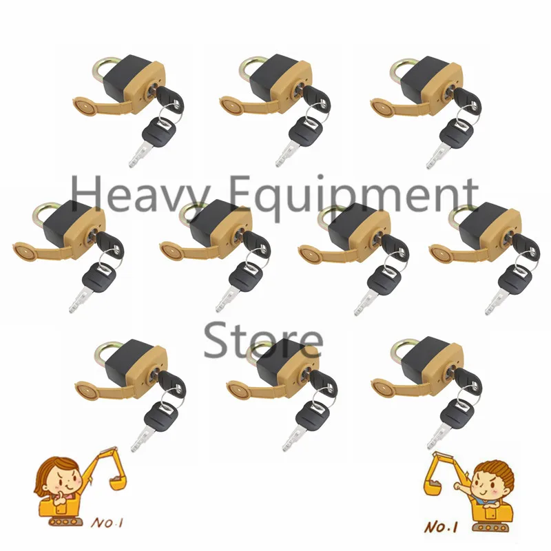 10 Pcs Padlock Pad Lock & Key For Caterpillar (CAT) 5P8500 5P8501 246-2641 Newest Style
10 Pcs Padlock Pad Lock & Key For Caterpillar (CAT) 5P8500 5P8501 246-2641 Newest Style