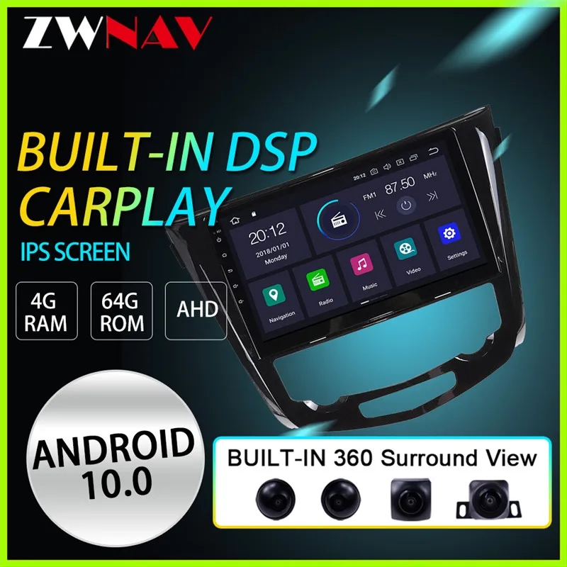 Мультимедийный плеер для Nissan X-Trail Qashqai 2014 -2017, Android 10, PX6, 4G64G, GPS-навигация, объемный вид
Мультимедийный плеер для Nissan X-Trail Qashqai 2014 -2017, Android 10, PX6, 4G64G, GPS-навигация, объемный вид