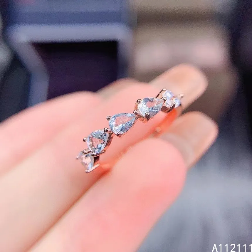 Fine Jewelry 925 Sterling Silver Inset With Natural Gemstone Women's Classic Lovely Water Drop Aquamarine Row Ring Support Detec
Fine Jewelry 925 Sterling Silver Inset With Natural Gemstone Women's Classic Lovely Water Drop Aquamarine Row Ring Support Detec