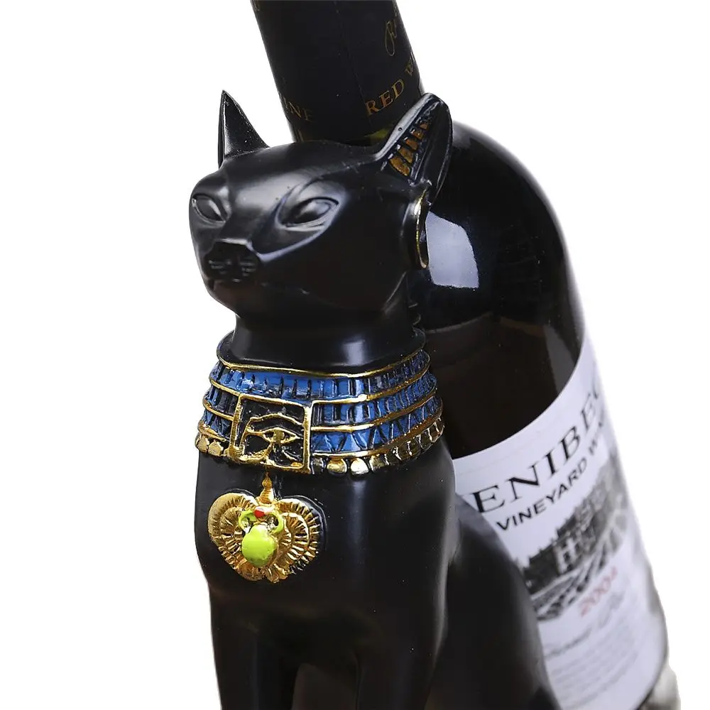 25cm Resin Egyptian Cat God Wine Rack Figurines Animal Ornaments Wine Bottle Holder European Creative Decoration Hogar
25cm Resin Egyptian Cat God Wine Rack Figurines Animal Ornaments Wine Bottle Holder European Creative Decoration Hogar