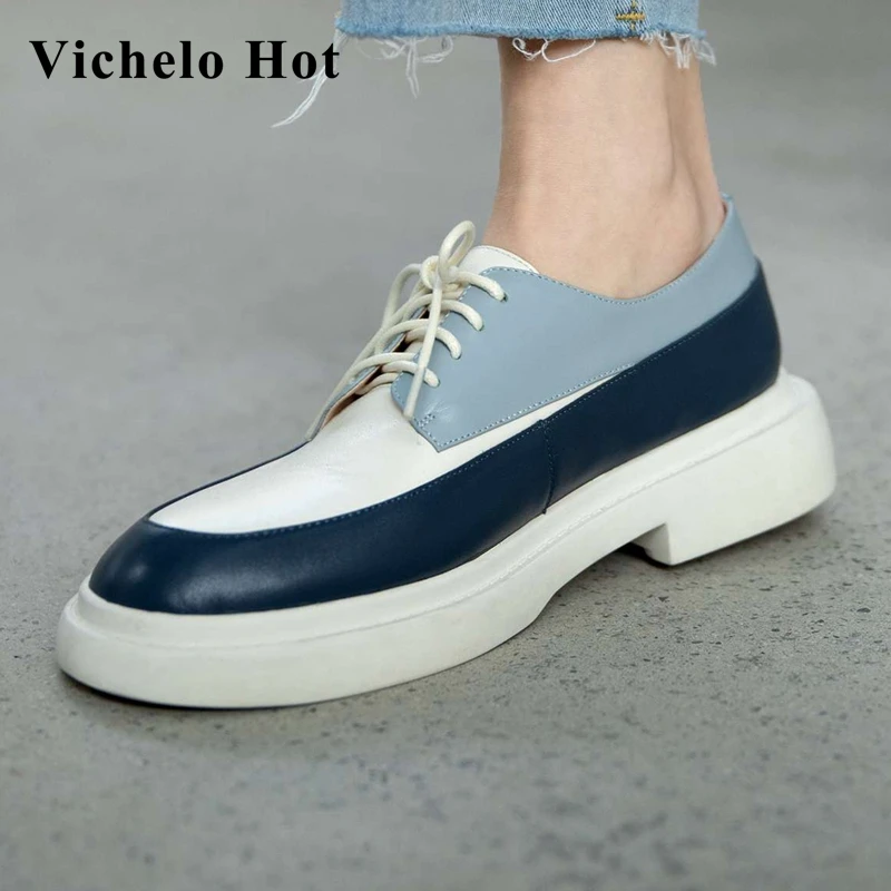 Популярные туфли-лодочки Vichelo из натуральной кожи с круглым носком на среднем каблуке разных цветов, специальная дизайнерская повседневная одежда для молодых девушек, новейшие весенние женские туфли L3f3
Популярные туфли-лодочки Vichelo из натуральной кожи с круглым носком на среднем каблуке разных цветов, специальная дизайнерская повседневная одежда для молодых девушек, новейшие весенние женские туфли L3f3