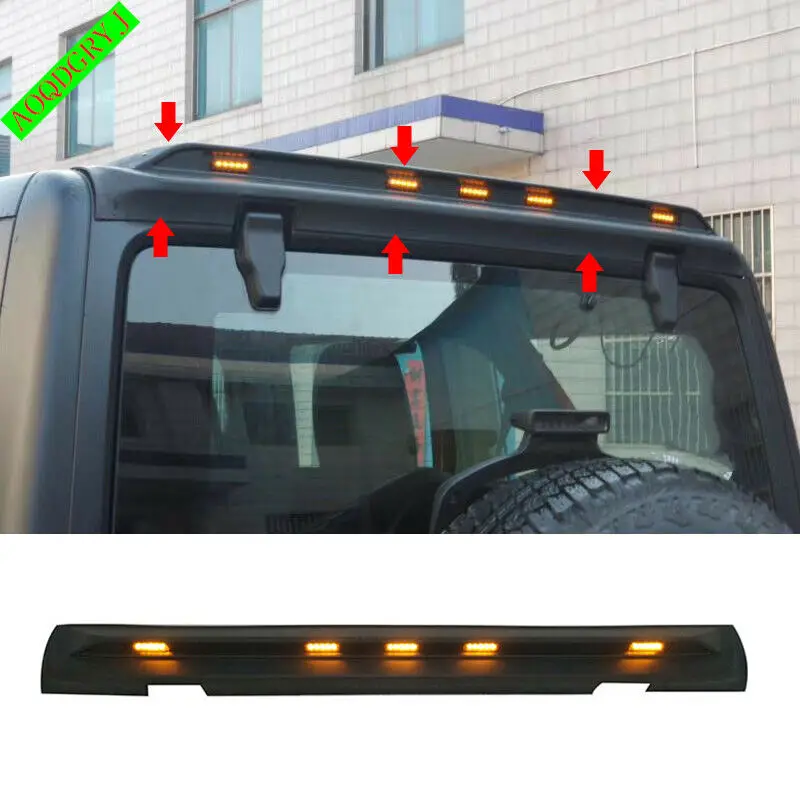Светодиодный черный задний спойлер на крышу, накладка на крыло, подходит для Jeep Wrangler JL 2018 19 20 2021, модификация автомобиля
Светодиодный черный задний спойлер на крышу, накладка на крыло, подходит для Jeep Wrangler JL 2018 19 20 2021, модификация автомобиля