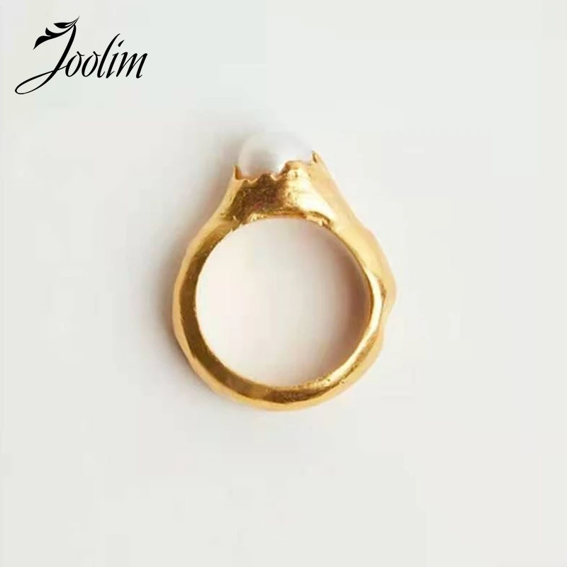 Joolim Jewelry High End PVD Wholesale Non Tarnish Pearl Irrregulality Stainless Steel Ring for Women
Joolim Jewelry High End PVD Wholesale Non Tarnish Pearl Irrregulality Stainless Steel Ring for Women