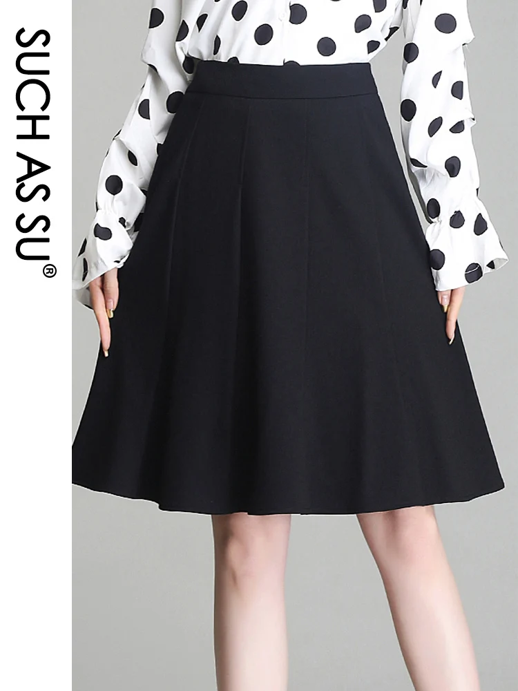 SUCH AS SU Spring Summer Knee-Length Pleated Skirt Women's Clothing 2021 Fashion Black Sexy Knit Skirt Size S-3XL Female Skirt
SUCH AS SU Spring Summer Knee-Length Pleated Skirt Women's Clothing 2021 Fashion Black Sexy Knit Skirt Size S-3XL Female Skirt