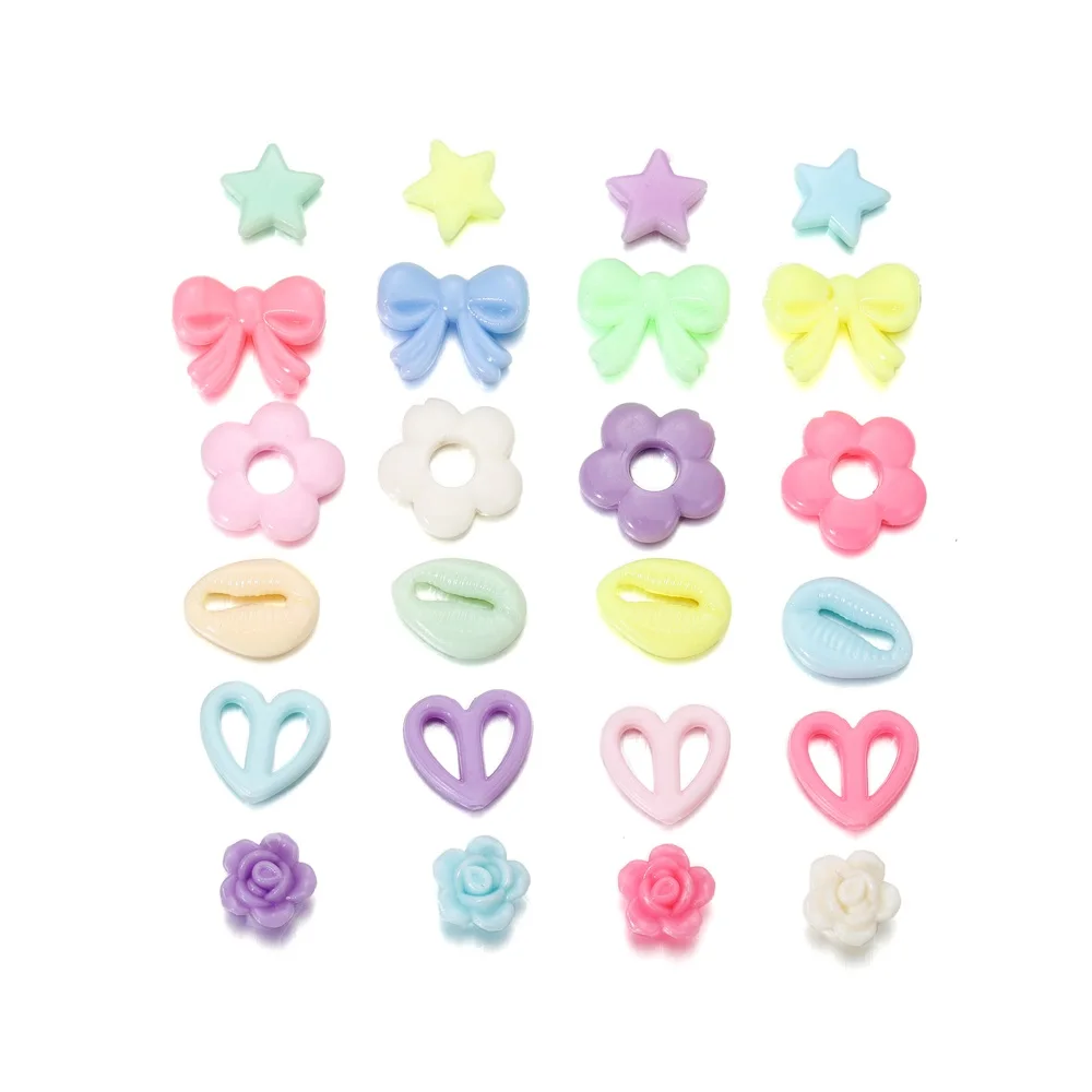 20Pcs/Lot Lovely Heart Star Conch Acrylic Spaced Beads Handmade Decor For DIY Necklace Earrings Jewelry Making Supplies
20Pcs/Lot Lovely Heart Star Conch Acrylic Spaced Beads Handmade Decor For DIY Necklace Earrings Jewelry Making Supplies