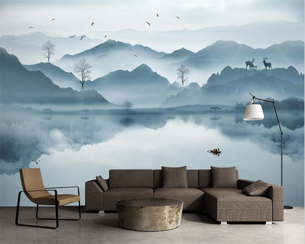 beibehang Customized modern minimalist new Chinese ink landscape TV background decorative painting wallpaper papier peint
beibehang Customized modern minimalist new Chinese ink landscape TV background decorative painting wallpaper papier peint
