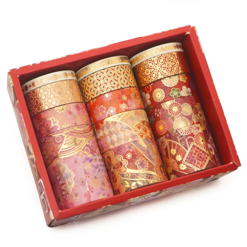 15 Pcs Washi Tape set stickers flower gold foil WashiTape scrapbooking Kawaii school papeleria Decoration Bronzing masking tape
15 Pcs Washi Tape set stickers flower gold foil WashiTape scrapbooking Kawaii school papeleria Decoration Bronzing masking tape