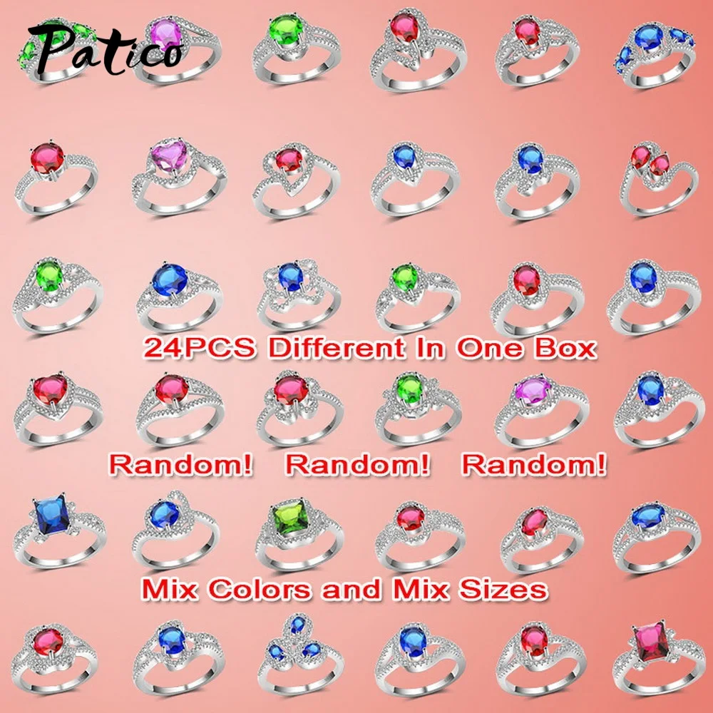 925 Sterling Silver Color Crystal Wedding Rings For Women 925 Sterling Silver Color Fashion Jewelry Random Color 24 Pcs Lots
925 Sterling Silver Color Crystal Wedding Rings For Women 925 Sterling Silver Color Fashion Jewelry Random Color 24 Pcs Lots