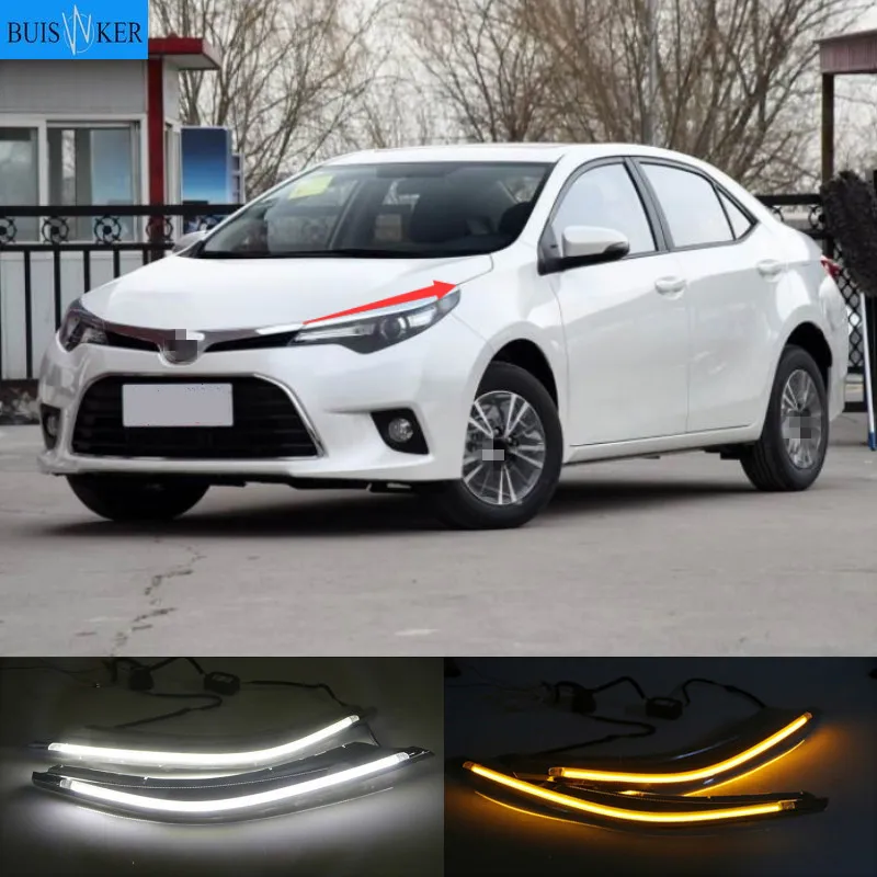 2Pcs LED DRL Headlight Eyebrow Daytime Running Light Flowing dynamic Yellow For Toyota LEVIN 2014-2017
2Pcs LED DRL Headlight Eyebrow Daytime Running Light Flowing dynamic Yellow For Toyota LEVIN 2014-2017