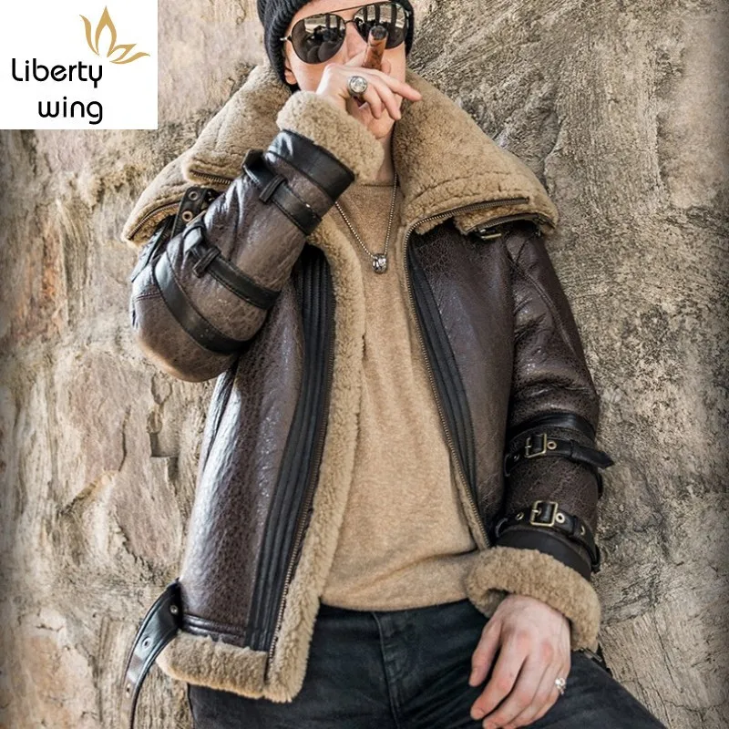 Italy Luxury Men Winter Shearling Real 6XL Biker Sheepskin Genuine Leather Coat Thick Warm Fur Lining Military Jacket
Italy Luxury Men Winter Shearling Real 6XL Biker Sheepskin Genuine Leather Coat Thick Warm Fur Lining Military Jacket