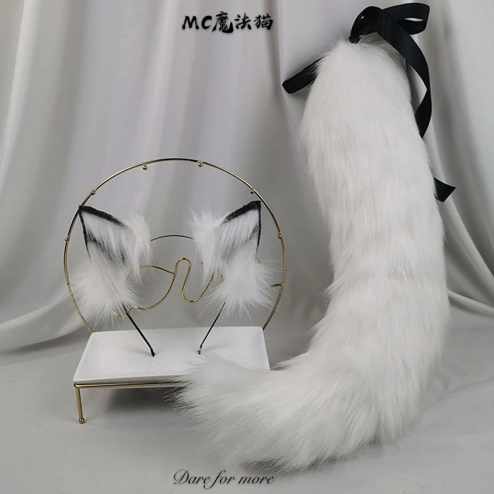 MMGG White Fox Ears Hairhoop Tail Set Hand Made Headwear Headband For Lolita Halloween Christmas Cosplay Costume Accessories
MMGG White Fox Ears Hairhoop Tail Set Hand Made Headwear Headband For Lolita Halloween Christmas Cosplay Costume Accessories