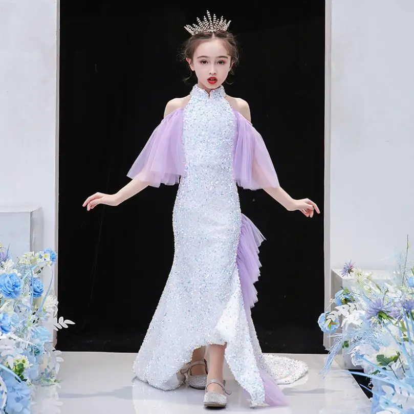 Sexy sequins stitching evening dress Kids Catwalk Mermaid princess dress birthday party dress for girls vestidos Y3122
Sexy sequins stitching evening dress Kids Catwalk Mermaid princess dress birthday party dress for girls vestidos Y3122