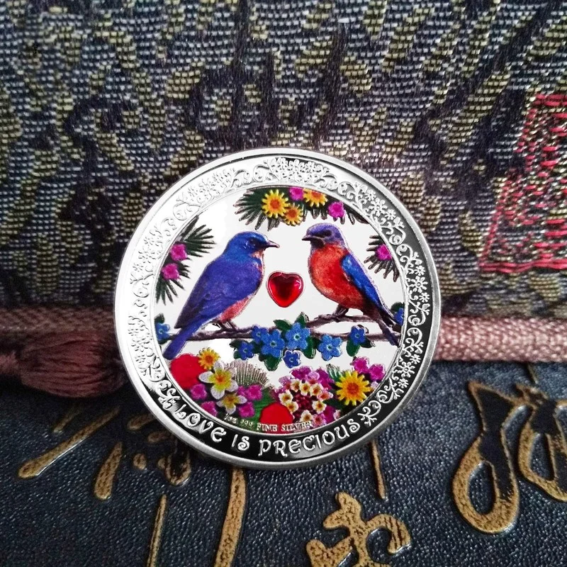 Colorful Lovebirds Commemorative Coin Decoration Metal Crafts Love Coin Commemorative Collection Coin Gift
Colorful Lovebirds Commemorative Coin Decoration Metal Crafts Love Coin Commemorative Collection Coin Gift