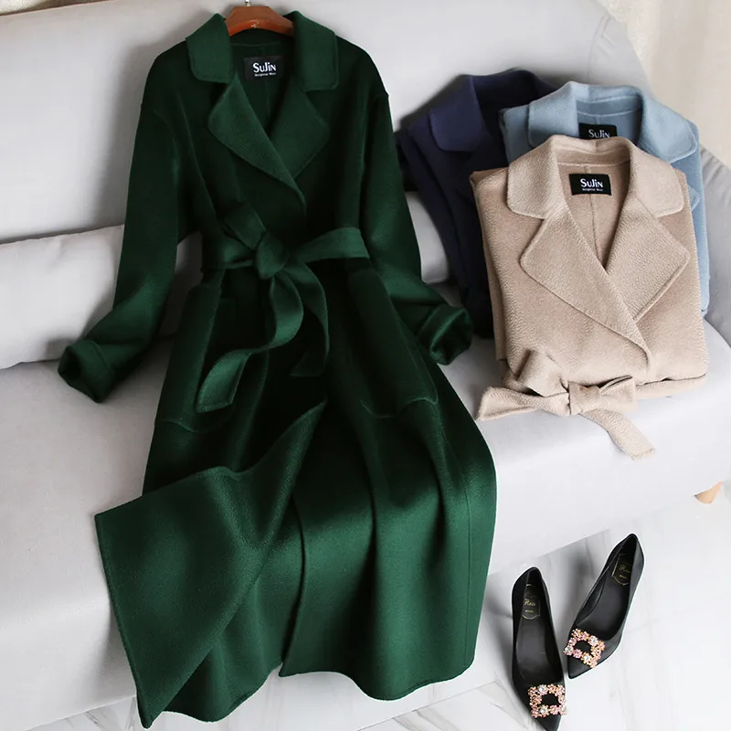 Water ripple Double-sided Real Cashmere Coat Women Real Wool Coat Winter Korean Long Coat Female Jacket Outerwear High Quality
Water ripple Double-sided Real Cashmere Coat Women Real Wool Coat Winter Korean Long Coat Female Jacket Outerwear High Quality