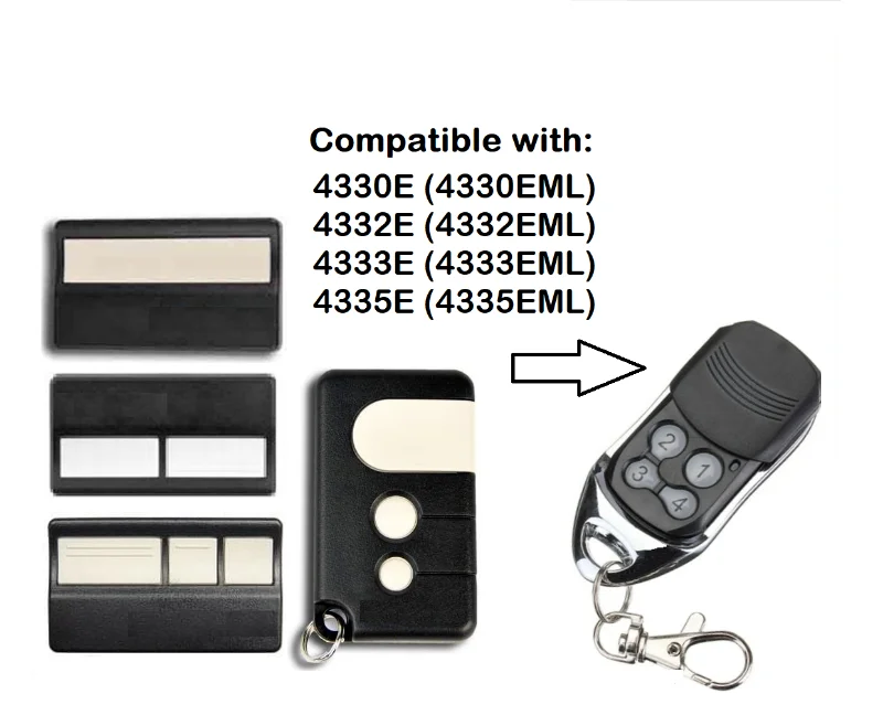 For Liftmaster 4330E 4332E 4333E 4335E Garage Door Remote Control 433MHz Rolling Code
For Liftmaster 4330E 4332E 4333E 4335E Garage Door Remote Control 433MHz Rolling Code