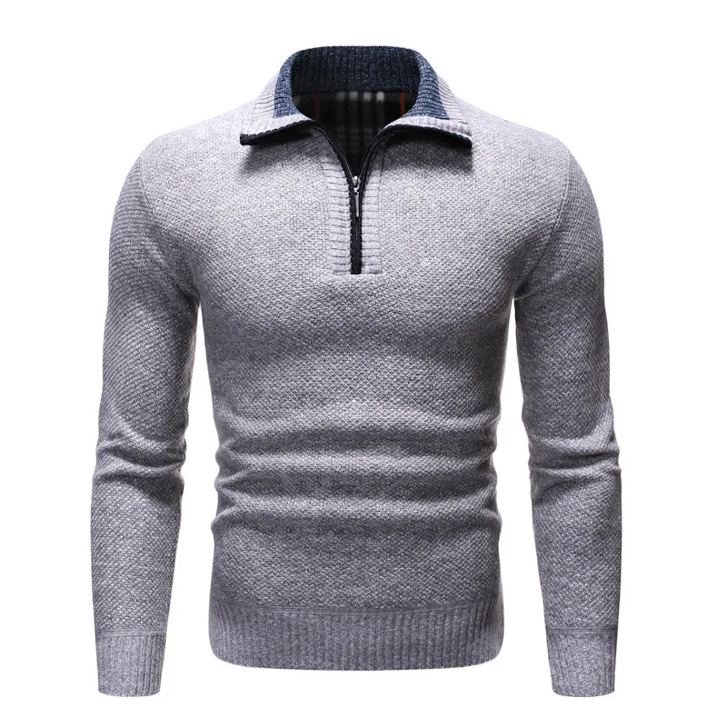 Autumn Winter Men Casual Fleece Sweaters Men Half High Collar Zippers Warm Pullovers Male Thick Knitted Sweater
Autumn Winter Men Casual Fleece Sweaters Men Half High Collar Zippers Warm Pullovers Male Thick Knitted Sweater