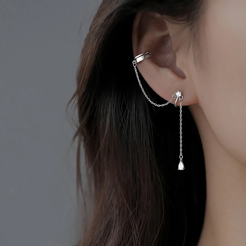 Starmoon Ear Clip Long Tassel Earrings for Women 2020 Zircon Ear Cuff Earring Ear Line Fashion Jewelry Gift
Starmoon Ear Clip Long Tassel Earrings for Women 2020 Zircon Ear Cuff Earring Ear Line Fashion Jewelry Gift