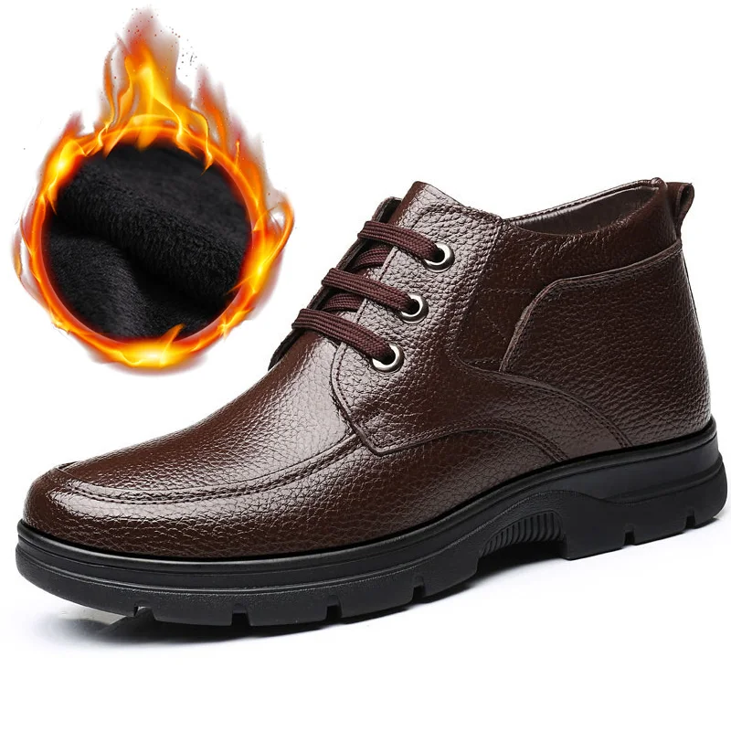 Warm Genuine Leather Shoes Men Winter Boots -30 Warm Cotton Shoes Cow Leather Man Ankle Boots Casual Male Footwear A1884
Warm Genuine Leather Shoes Men Winter Boots -30 Warm Cotton Shoes Cow Leather Man Ankle Boots Casual Male Footwear A1884