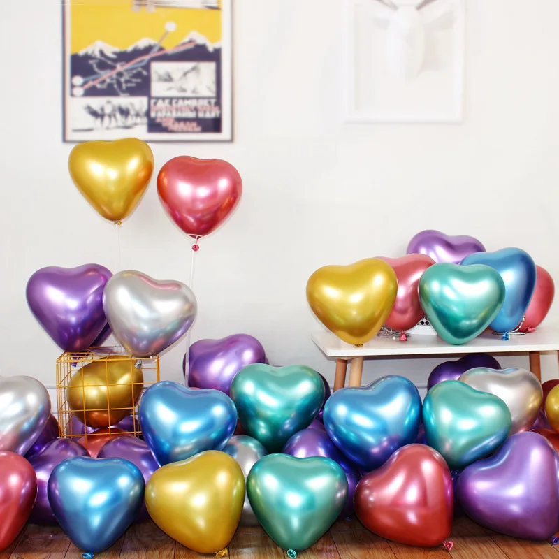 10PCS New Balloon 10 Inch 2.2g Heart-Shaped Metal Balloon Party Decoration Balloon Birthday Wedding Decoration Latex Balloon
10PCS New Balloon 10 Inch 2.2g Heart-Shaped Metal Balloon Party Decoration Balloon Birthday Wedding Decoration Latex Balloon