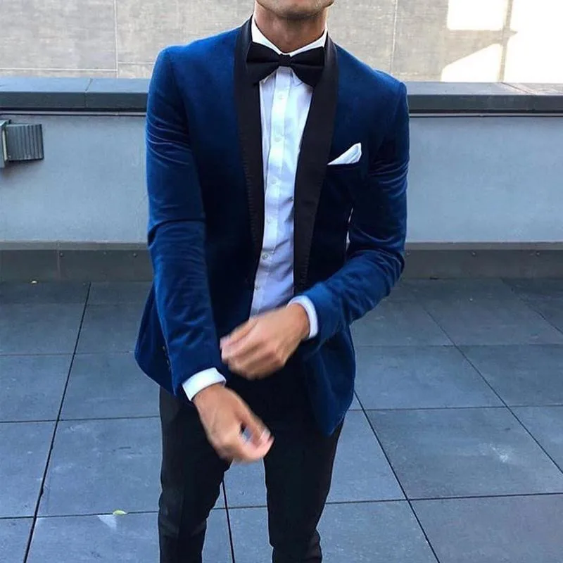 Navy Blue Velvet Wedding Tuxedos for Groom Mens Suits 2019 Two Piece Black Shawl Lapel Slim Fit Jacket Pants Custom Made Blazer
Navy Blue Velvet Wedding Tuxedos for Groom Mens Suits 2019 Two Piece Black Shawl Lapel Slim Fit Jacket Pants Custom Made Blazer
