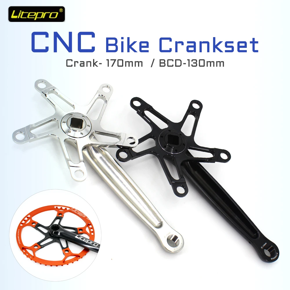 Litepro Folding Bike Crankset 170mm Square Hole Crankset Ultralight CNC Crank mtb bmx Parts Bicycle Chainring Crank
Litepro Folding Bike Crankset 170mm Square Hole Crankset Ultralight CNC Crank mtb bmx Parts Bicycle Chainring Crank