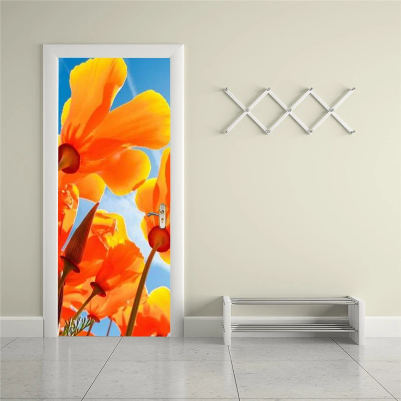 Self-adhesive beautiful flower art door stickers home decoration door cover wall stickers mural porch wallpaper poster
Self-adhesive beautiful flower art door stickers home decoration door cover wall stickers mural porch wallpaper poster