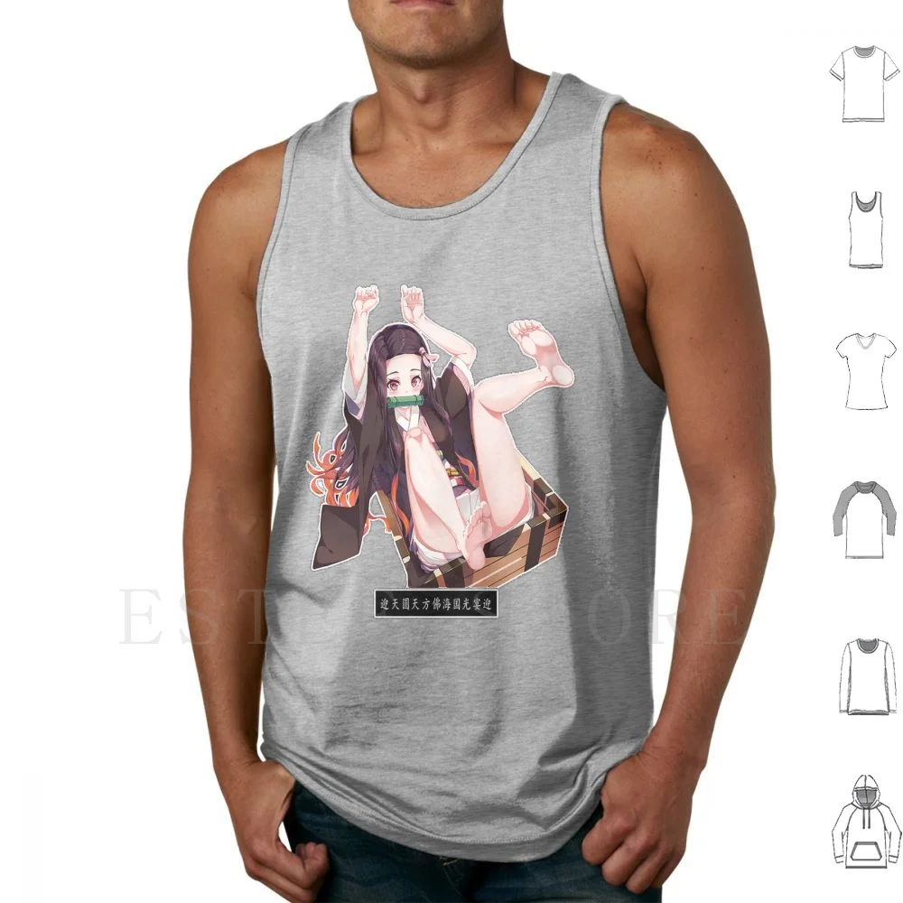 Graphic Demon Fantasy Manga Nezuko Kamado Memes Tank Tops Vest Sleeveless Japanese Anime Manga Kimetsu No Yaiba 
Graphic Demon Fantasy Manga Nezuko Kamado Memes Tank Tops Vest Sleeveless Japanese Anime Manga Kimetsu No Yaiba