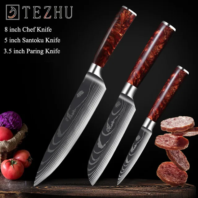 Damascus Laser Chef Knife Japanese Salmon Sashimi Knife Red Resin Handle Slicing Knife Kitchen Knife Cooking Tool
Damascus Laser Chef Knife Japanese Salmon Sashimi Knife Red Resin Handle Slicing Knife Kitchen Knife Cooking Tool
