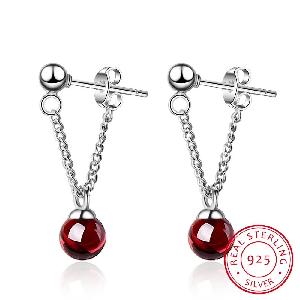 New Simple Fashion 925 Sterling Silver Red/Pink Beads Tassel Earrings For Women Girl Gift pendientes brincos
New Simple Fashion 925 Sterling Silver Red/Pink Beads Tassel Earrings For Women Girl Gift pendientes brincos