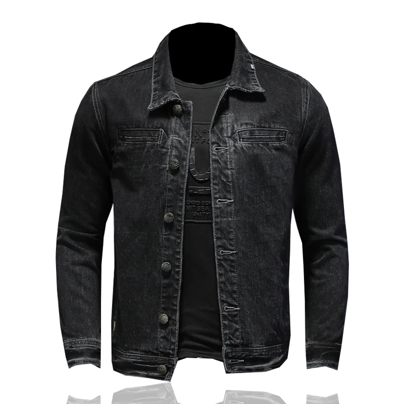 2021 Black Denim Pockets Jacket Spring and Autumn Japanese Denim Jacket Male Korean Version Trend Student Slim Overalls Coat
2021 Black Denim Pockets Jacket Spring and Autumn Japanese Denim Jacket Male Korean Version Trend Student Slim Overalls Coat