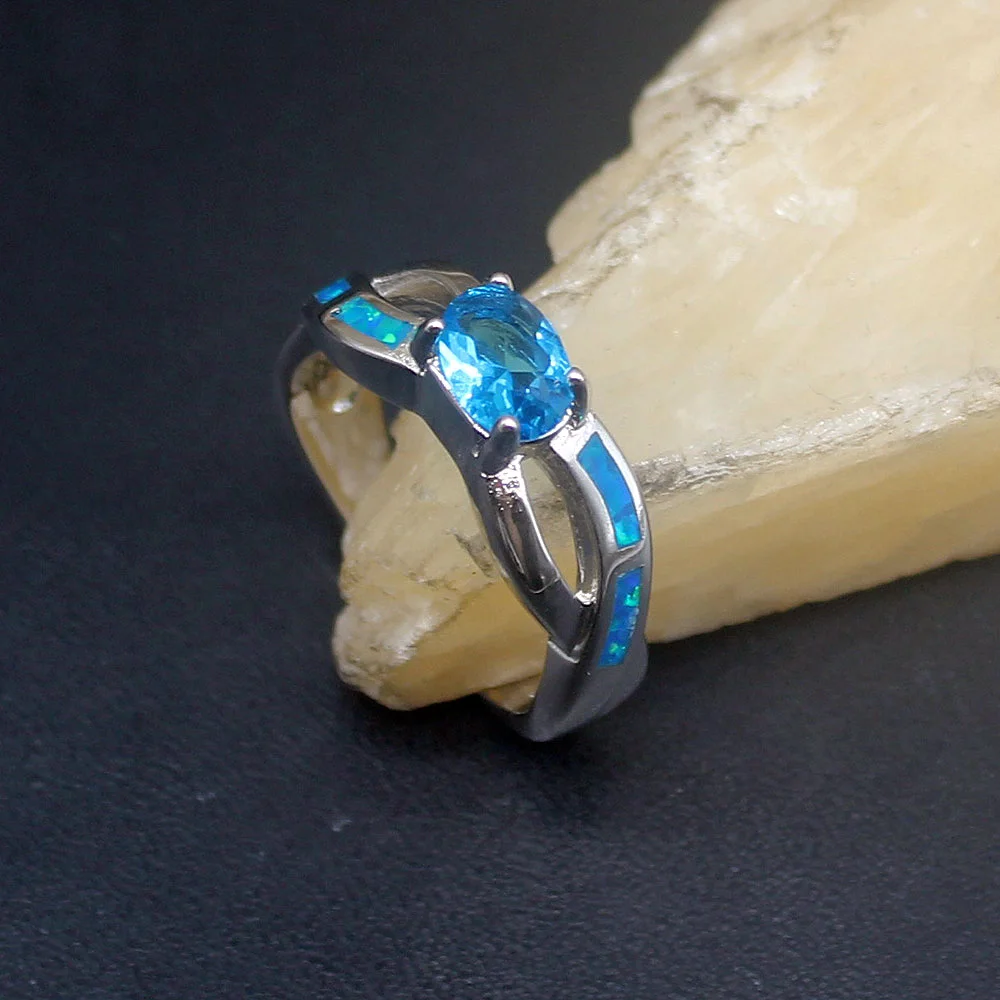 Hermosa Sparkle Blue Opal Sunny Topaz Genuine 925 Silver Band Ring Wedding Engagement Gifts for Women Size 7# 20214272
Hermosa Sparkle Blue Opal Sunny Topaz Genuine 925 Silver Band Ring Wedding Engagement Gifts for Women Size 7# 20214272