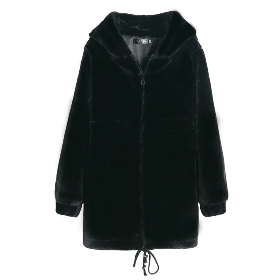 Women's Plush Hooded Jacket Plus Fleece Mid-Length Hood With Zipper Cute Cartoon Ears Loose And Warm Ladies Coat Fashion Casual
Women's Plush Hooded Jacket Plus Fleece Mid-Length Hood With Zipper Cute Cartoon Ears Loose And Warm Ladies Coat Fashion Casual
