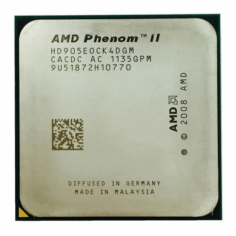 AMD Phenom II X4 905E CPU 2.5GHz 65W Socket AM3 Desktop Quad-Core CPU Processor HD905EOCK4DGM
AMD Phenom II X4 905E CPU 2.5GHz 65W Socket AM3 Desktop Quad-Core CPU Processor HD905EOCK4DGM