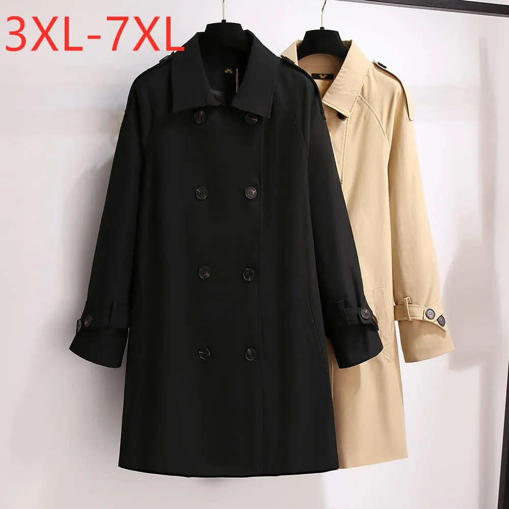 New 2021 Autumn Winter Plus Size Women Clothing Overcoat Large Long Sleeve Pocket Khaki Windbreaker Coat 3XL 4XL 5XL 6XL 7XL
New 2021 Autumn Winter Plus Size Women Clothing Overcoat Large Long Sleeve Pocket Khaki Windbreaker Coat 3XL 4XL 5XL 6XL 7XL