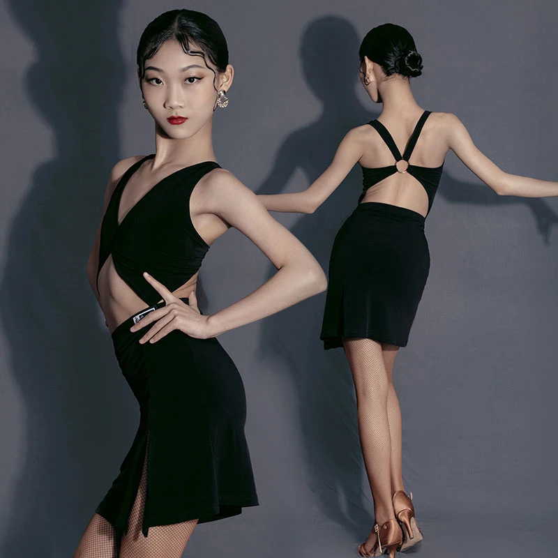 Latin Dance Costumes For Girls Children'S Latin Performance Clothes Female Professional Latin Dance Top Skirt Split Suit DN8222
Latin Dance Costumes For Girls Children'S Latin Performance Clothes Female Professional Latin Dance Top Skirt Split Suit DN8222