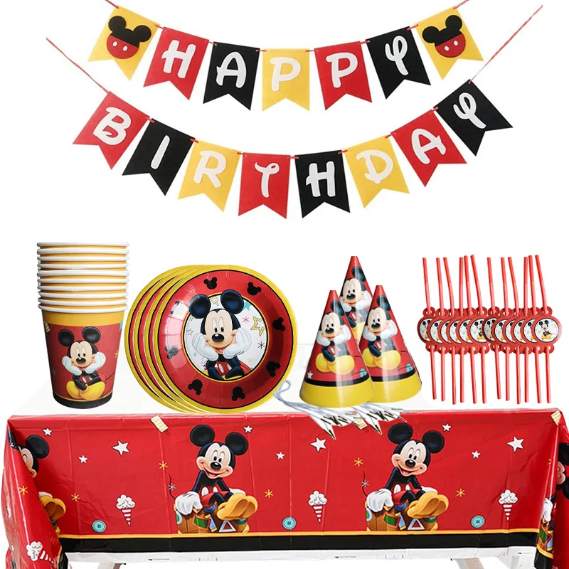 Disney Mickey mouse Kids Celebration Birthday Party Decor paper Plate Cups Disney Disposable Tableware pennant Party Supplies
Disney Mickey mouse Kids Celebration Birthday Party Decor paper Plate Cups Disney Disposable Tableware pennant Party Supplies