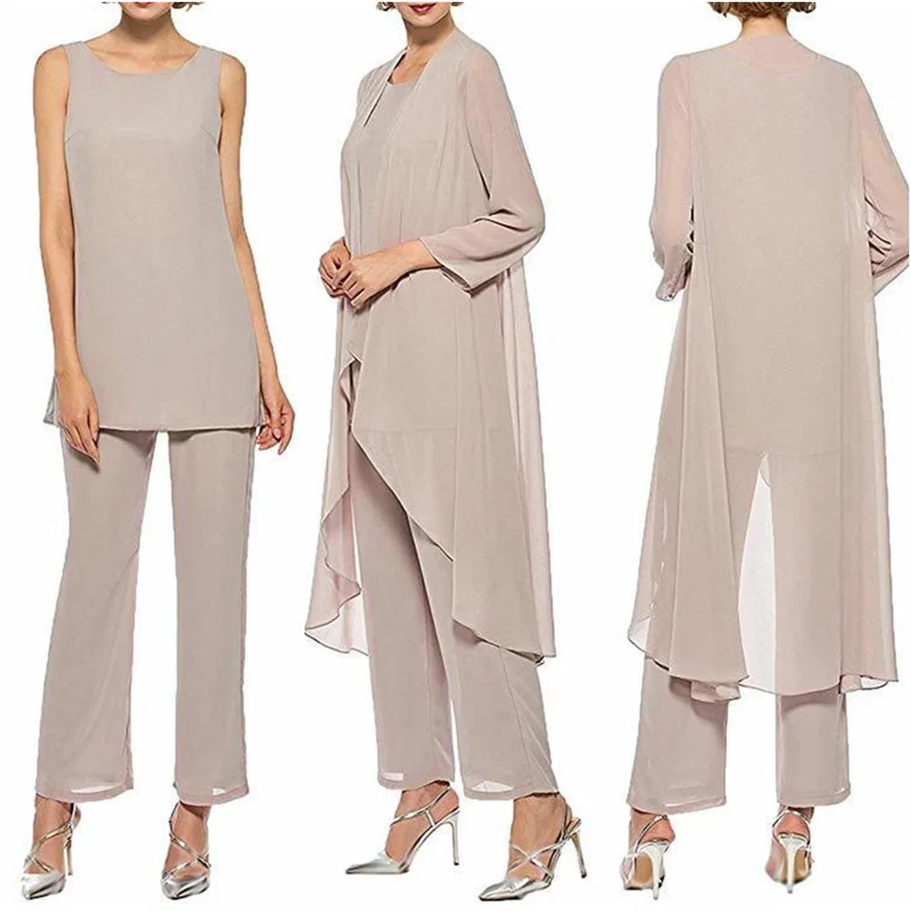 Custom O-Neck Plus Size Chiffon Formal Pant Suits Trousers Woman Lady Mother Of The Bride Dress Long Sleeve Three Pieces
Custom O-Neck Plus Size Chiffon Formal Pant Suits Trousers Woman Lady Mother Of The Bride Dress Long Sleeve Three Pieces