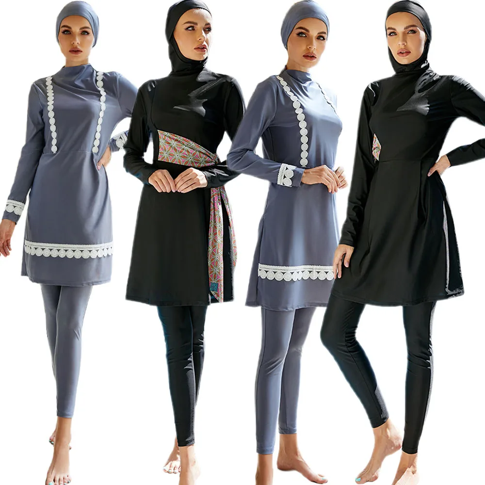 Muslim Swimwear Women Modest Islamic Swimming Clothes Hijab Long Sleeves Sport Swimsuit 3pcs Burkinis Wear Bathing Suit Lady XL
Muslim Swimwear Women Modest Islamic Swimming Clothes Hijab Long Sleeves Sport Swimsuit 3pcs Burkinis Wear Bathing Suit Lady XL
