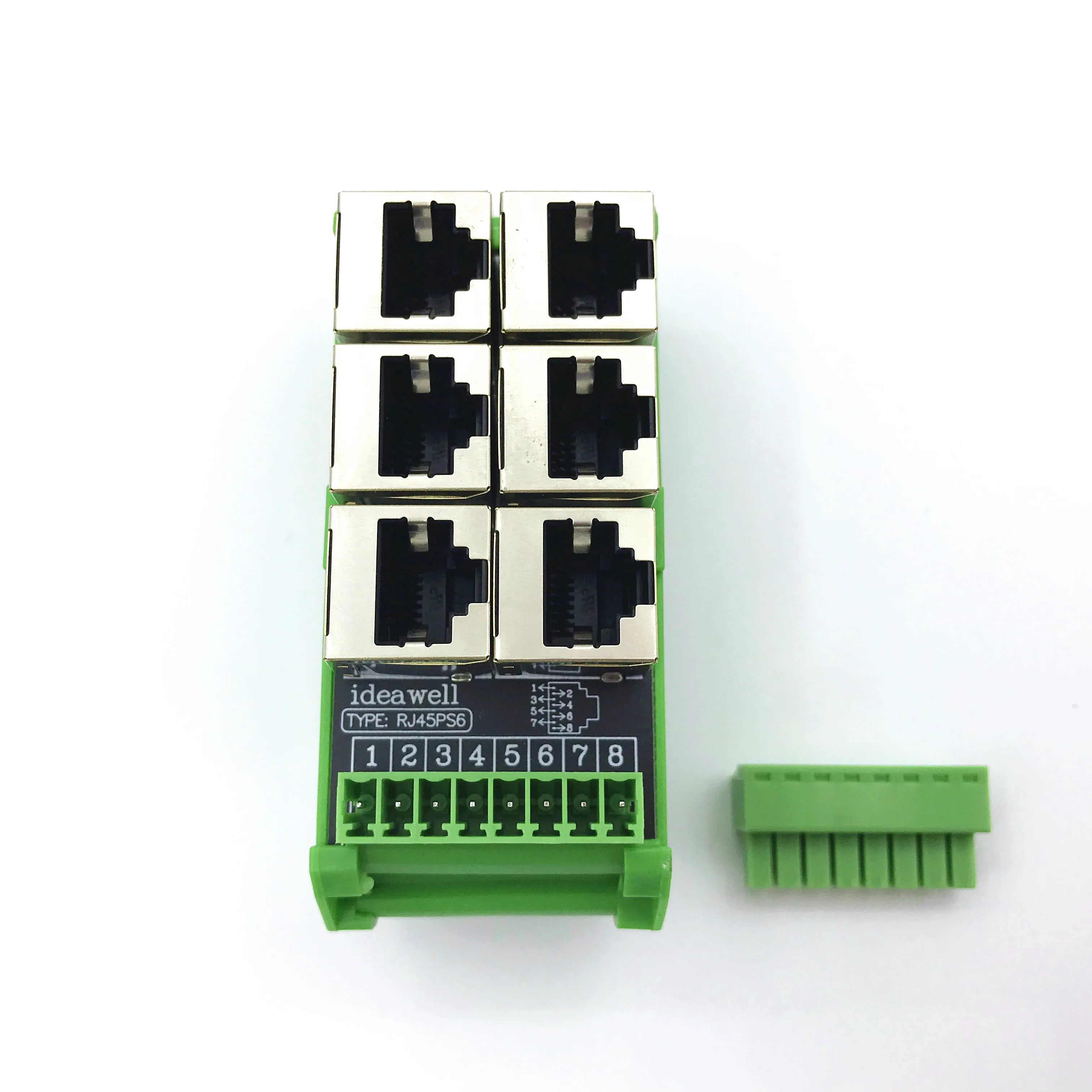 RJ45 Turn terminal board Block network interface to connection terminal Line concentration module Assembly 23456 hole plug
RJ45 Turn terminal board Block network interface to connection terminal Line concentration module Assembly 23456 hole plug